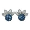 Miller Boucles D'oreilles Puces En Or Blanc, Saphirs Et Diamants