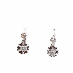 Boucles D'oreilles En Or Et Diamants