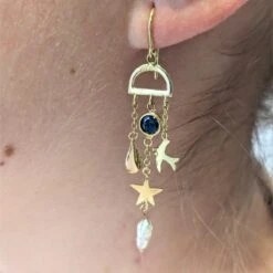 Boucles D'oreilles Breloques En Or Jaune -Castafiore Boutique boucles doreilles en or jaune 205630