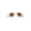 Boucles D'oreilles En Or Jaune, Améthystes Et Perles 15 Boucles D'oreilles En Or Jaune, Améthystes Et Perles -Castafiore Boutique boucles doreilles en or jaune amethystes et perles 258782