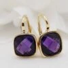 Boucles D'oreilles En Or Jaune Et Améthyste -Castafiore Boutique boucles doreilles en or jaune et amethyste 372837