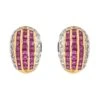 Boucles D'oreilles En Or Jaune, Rubis Et Diamants -Castafiore Boutique boucles doreilles en or jaune rubis et diamants 7702639