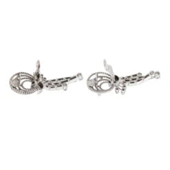 Boucles D'oreilles Rétro En Palladium Et Diamants -Castafiore Boutique boucles doreilles en palladium et diamants 312137