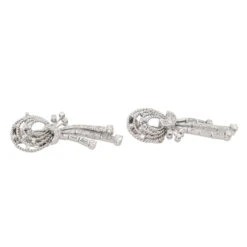 Boucles D'oreilles Rétro En Palladium Et Diamants -Castafiore Boutique boucles doreilles en palladium et diamants 796459
