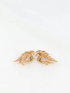 Boucles D’Oreilles Fleur Vintage En Or Rose -Castafiore Boutique boucles doreilles fleur vintage en or rose 641683