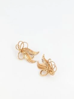 Boucles D’Oreilles Fleur Vintage En Or Rose -Castafiore Boutique boucles doreilles fleur vintage en or rose 796147
