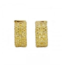 Boucles D'oreilles - Or Et Saphirs Jaune