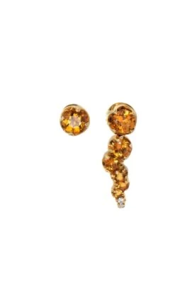 Boucles D'oreilles PASQUALE BRUNI En Or Jaune, Topazes Et Diamants