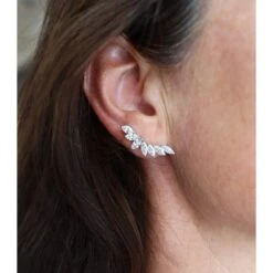 Boucles D'oreilles Pavées En Or Blanc Et Diamant -Castafiore Boutique boucles doreilles pave en or blanc et diamant 688893