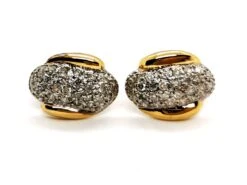 Boucles D'oreilles Pavée Diamants En 2 Ors 8 Boucles D'oreilles Pavée Diamants En 2 Ors -Castafiore Boutique boucles doreilles pavee diamants en 2 ors 654902