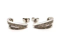 Boucles D'oreilles Pavée Diamants En Or Blanc -Castafiore Boutique boucles doreilles pavee diamants en or blanc 450110