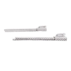 Miller Boucles D'oreilles Pendantes, "Barettes" En Or Blanc Et Diamants -Castafiore Boutique boucles doreilles pendantes barettes en or blanc et diamants 399159