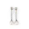 Boucles D'oreilles Pendantes En Or Blanc, Perles Et Diamants -Castafiore Boutique boucles doreilles pendantes en or blanc perles et diamants 231486
