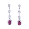 Boucles D'oreilles Pendantes En Or Blanc, Rubis, Et Diamants 11 Boucles D'oreilles Pendantes En Or Blanc, Rubis, Et Diamants -Castafiore Boutique boucles doreilles pendantes en or blanc rubis et diamants 920898