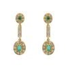 Boucles D'oreilles Pendantes En Or Jaune, Emeraude Et Diamant -Castafiore Boutique boucles doreilles pendantes en or jaune emeraude et diamant 361556