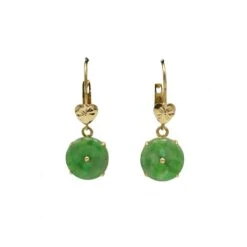 Boucles D'oreilles - Or & Jade