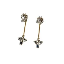 Boucles D'oreilles Pendantes En Or Jaune, Or Blanc Et Saphir 8 Boucles D'oreilles Pendantes En Or Jaune, Or Blanc Et Saphir -Castafiore Boutique boucles doreilles pendantes en or jaune or blanc et saphir 2228397