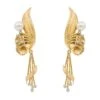 Boucles D'oreilles Pendantes En Or Jaune, Perle De Culture Et Diamant -Castafiore Boutique boucles doreilles pendantes en or jaune perle de culture et diamant 896687