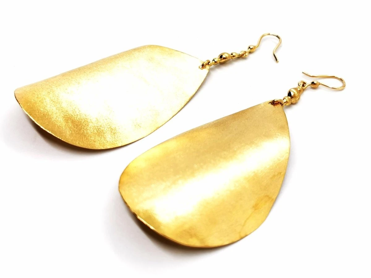 Boucles D'oreilles Pendantes Goutte En Or Jaune 5 Boucles D'oreilles Pendantes Goutte En Or Jaune – Image 5