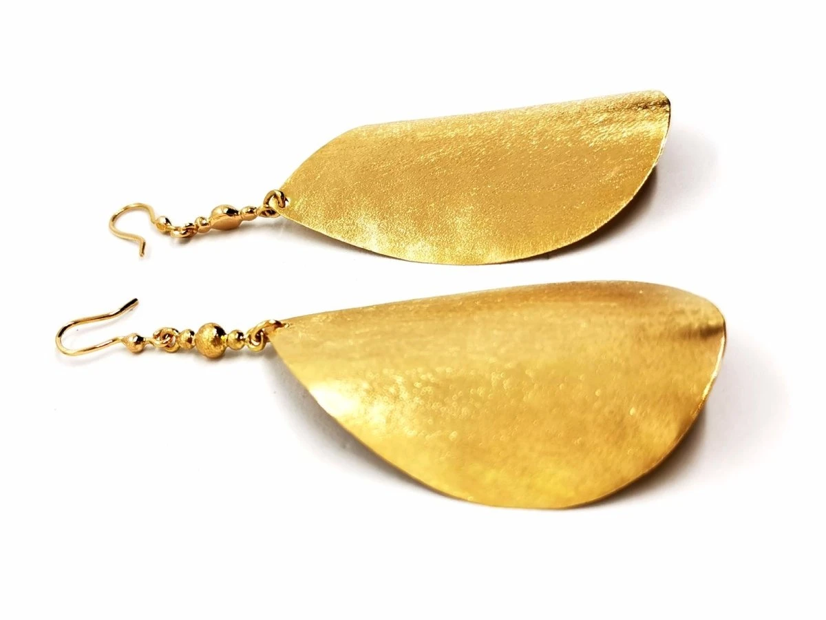 Boucles D'oreilles Pendantes Goutte En Or Jaune 4 Boucles D'oreilles Pendantes Goutte En Or Jaune – Image 4