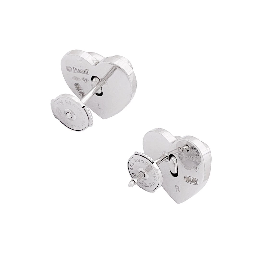 Miller Boucles D'oreilles PIAGET "Coeur" En Or Blanc Et Diamants 3 Miller Boucles D'oreilles PIAGET "Coeur" En Or Blanc Et Diamants – Image 3
