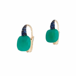 Miller Boucles D'oreilles Dormeuses POMELLATO "Capri" En Or, Chrysoprase Et Saphirs 6 Miller Boucles D'oreilles Dormeuses POMELLATO "Capri" En Or, Chrysoprase Et Saphirs -Castafiore Boutique boucles doreilles pomellato capri or chrysoprase saphirs 472223