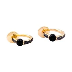Miller Boucles D'oreilles POMELLATO "M'ama Non M'ama" En Or Rose, Onyx Et Diamants -Castafiore Boutique boucles doreilles pomellato mama non mama en or rose onyx et diamants 643177