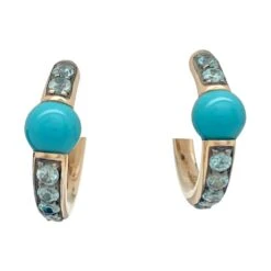 Miller Boucles D'oreilles POMELLATO "M'ama Non M'ama" En Or Rose, Zircons Et Turquoises -Castafiore Boutique boucles doreilles pomellato mama non mama en or rose zircons et turquoises 269974