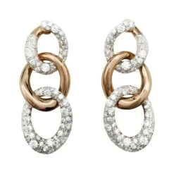 Miller Boucles D'oreilles POMELLATO "Tango" En Or Rose Et Diamants -Castafiore Boutique boucles doreilles pomellato tango en or rose et diamants 801742