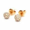 Boucles D'oreilles Puces Boules Pavées Diamants En Or Rose 13 Boucles D'oreilles Puces Boules Pavées Diamants En Or Rose -Castafiore Boutique boucles doreilles puces boules pavees diamants en or rose 580570