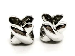 Boucles D'oreilles Puces Croix En Or Blanc -Castafiore Boutique boucles doreilles puces croix en or blanc 242789