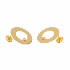 Boucles D'oreilles Puces DINH VAN "Target" En Or Jaune Et Diamant -Castafiore Boutique boucles doreilles puces dinh van target en or jaune et diamant 6889153