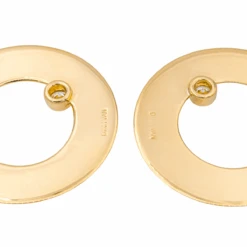 Boucles D'oreilles Puces DINH VAN "Target" En Or Jaune Et Diamant -Castafiore Boutique boucles doreilles puces dinh van target en or jaune et diamant 9980111