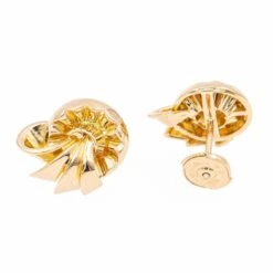 Boucles D'oreilles Puces En Or Jaune -Castafiore Boutique boucles doreilles puces en or jaune 945958