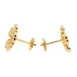 Boucles D'oreilles Puces Fleurs En Or Jaune Et Diamants 10 Boucles D'oreilles Puces Fleurs En Or Jaune Et Diamants -Castafiore Boutique boucles doreilles puces en or jaune et diamants 746180