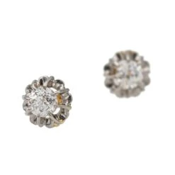 Boucles D'oreilles Puces En Or Jaune, Or Blanc Et Diamant 9 Boucles D'oreilles Puces En Or Jaune, Or Blanc Et Diamant -Castafiore Boutique boucles doreilles puces en or jaune or blanc et diamant 482034