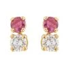 Boucles D'oreilles Puces En Or Jaune, Rubis Et Diamants -Castafiore Boutique boucles doreilles puces en or jaune rubis et diamants 886245