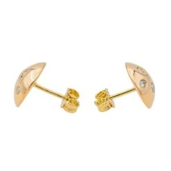 Boucles D'oreilles Puces En Or Rose Et Diamant -Castafiore Boutique boucles doreilles puces en or rose et diamant 133497