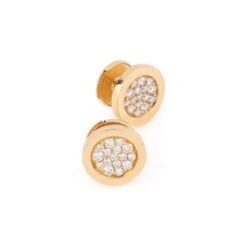 Boucles D'oreilles Puces FRED En Or Jaune Et Diamants -Castafiore Boutique boucles doreilles puces fred en or jaune et diamants 666258