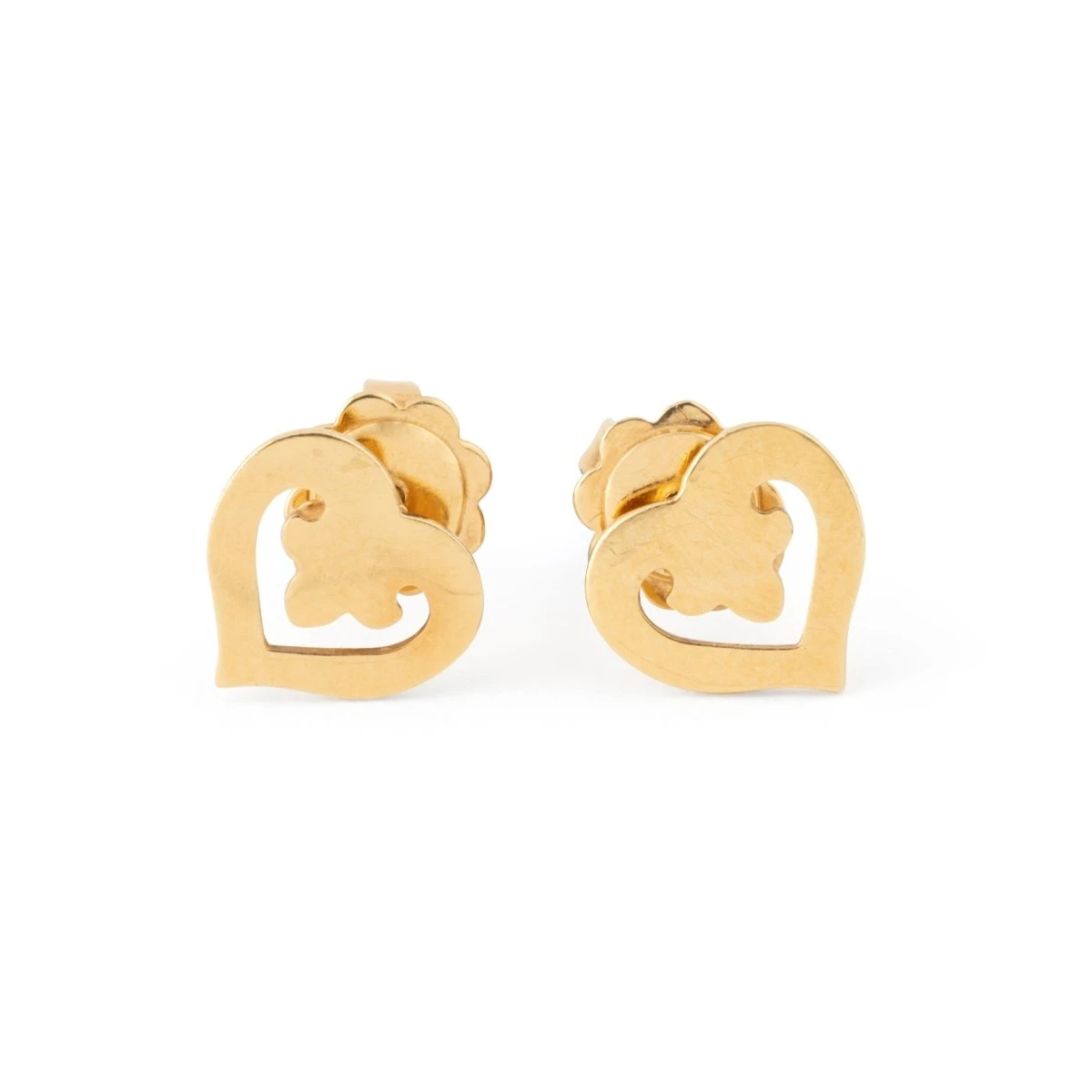 Boucles D'oreilles Puces O.J PERRIN En Or Jaune 2 Boucles D'oreilles Puces O.J PERRIN En Or Jaune – Image 2