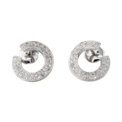 Boucles D'oreilles Puces Or Blanc Diamant 9 Boucles D'oreilles Puces Or Blanc Diamant -Castafiore Boutique boucles doreilles puces or blanc diamant 830296