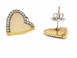 Boucles D'oreilles Puces ROBERTO COIN Coeur, En 2 Ors Et Diamant 6 Boucles D'oreilles Puces ROBERTO COIN Coeur, En 2 Ors Et Diamant -Castafiore Boutique boucles doreilles puces roberto coin coeur en 2 ors et diamant 944847