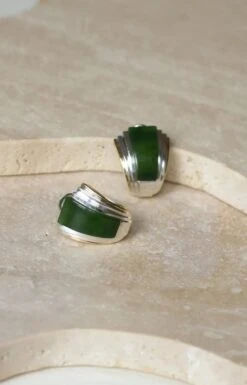 Boucles D'Oreilles Puiforcat Par André Vassort Jade Sur Or Et Argent -Castafiore Boutique boucles doreilles puiforcat par andre vassort jade sur or et argent 406063