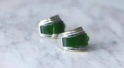 Boucles D'Oreilles Puiforcat Par André Vassort Jade Sur Or Et Argent -Castafiore Boutique boucles doreilles puiforcat par andre vassort jade sur or et argent 503873