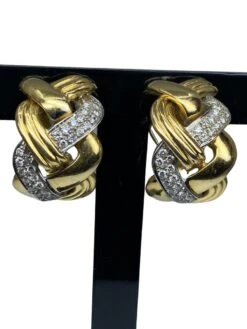 Boucles D’oreilles REPOSSI En Or Jaune Et Diamants -Castafiore Boutique boucles doreilles repossi en or jaune et diamants 882265