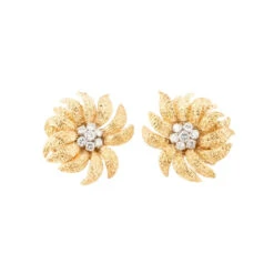 Boucles D'oreilles VAN CLEEF & ARPELS En Or Jaune Et Diamants