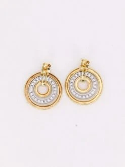 Boucles D'oreilles Vintage Or Diamants 10 Boucles D'oreilles Vintage Or Diamants -Castafiore Boutique boucles doreilles vintage or diamants 713348