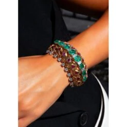 Bracelet 1940 Or Jaune, Emeraudes De Colombie, Diamants Et Rubis 5 Bracelet 1940 Or Jaune, Emeraudes De Colombie, Diamants Et Rubis -Castafiore Boutique bracelet 1940 or jaune emeraudes de colombie diamants et rubis 158727