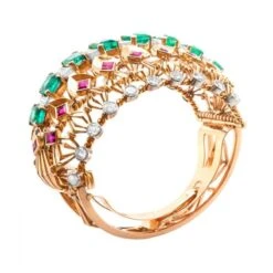 Bracelet 1940 Or Jaune, Emeraudes De Colombie, Diamants Et Rubis 7 Bracelet 1940 Or Jaune, Emeraudes De Colombie, Diamants Et Rubis -Castafiore Boutique bracelet 1940 or jaune emeraudes de colombie diamants et rubis 332985