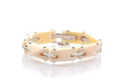 Bracelet En Bakélite Et Platine -Castafiore Boutique bracelet art deco bakelite et platine 913743